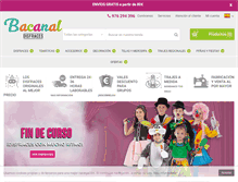 Tablet Screenshot of disfracesbacanal.com